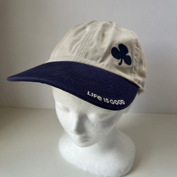 LIFE IS GOOD Happy Go Life Unisex Cap Hat Size Tan"Art of Optimism" Shamrock - Picture 11 of 12